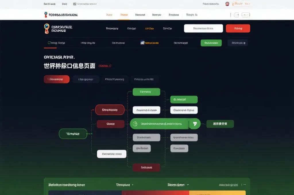 世界杯盘口信息页面的阶段筛选示意图,突出小组赛与淘汰赛切换区域